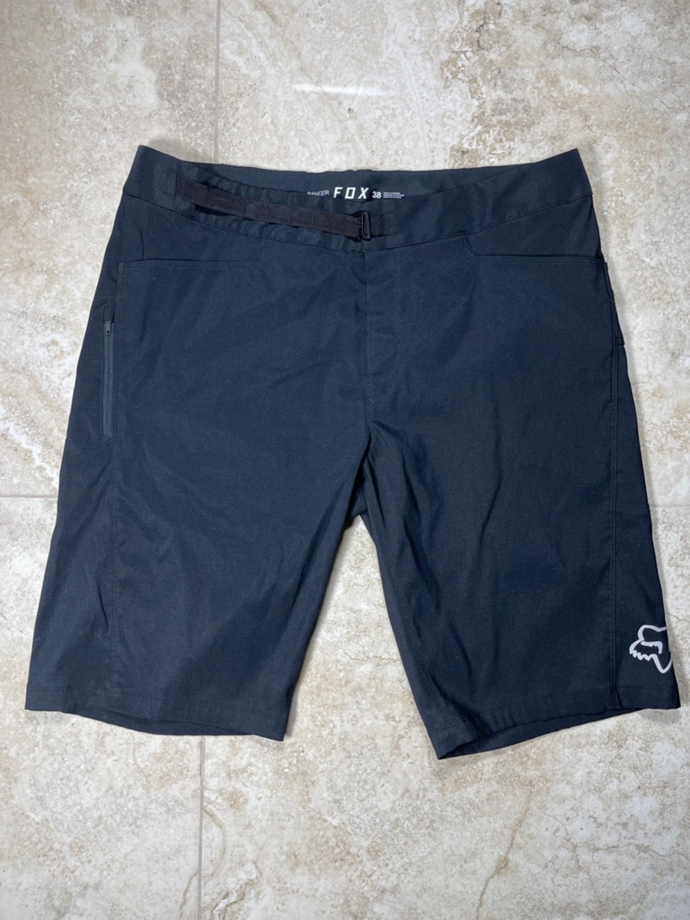 Mens Fox Ranger Shorts, Size 38, Black, Stretch, Pockets, Bike, Racing